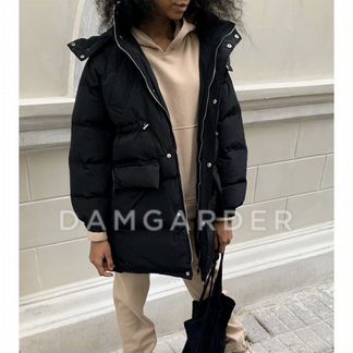 Парка новая женская с мехом и без меха черная