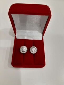 Серебряные серьги с фианитами