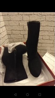 Ботинки / ботильоны из натуральной замши новые