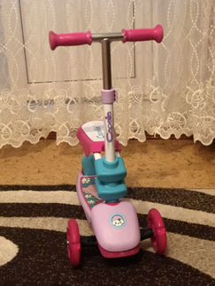 Самокат детский трехколесный светящиеся колеса