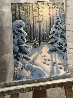 Картина зимний пейзаж